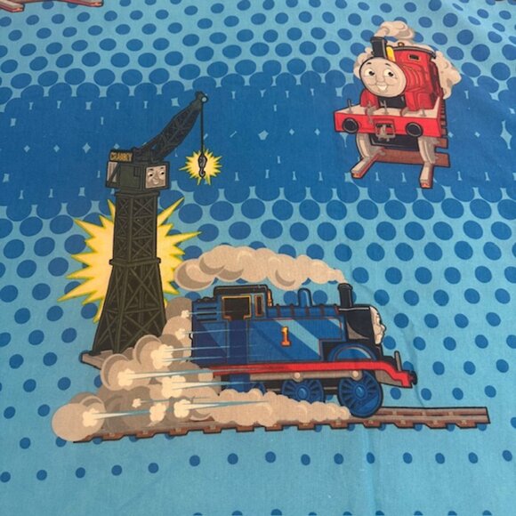 Thomas and Friends 2011 Flat Sheet Twin Size and Pillow Case Train Engine - Picture 4 of 9